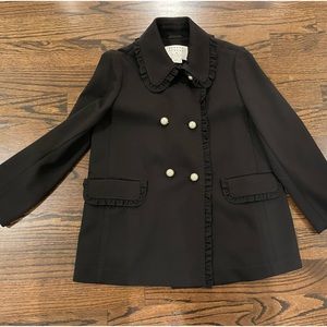 Kate spade “broom street” heavy cotton double breasted coat